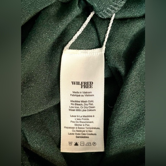 Wilfred/Aritzia knit bodycon dress w/ scoop neck & long sleeves, hunter green - Picture 5 of 6